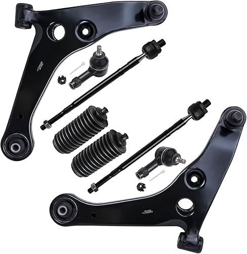 Miniatura 1350 de Detroit Axle - Kit de brazos de control de extremo delantero RWD para Dodge Ram 03-06 2500 3500, 2 brazos de control superior con rótula 2 varillas