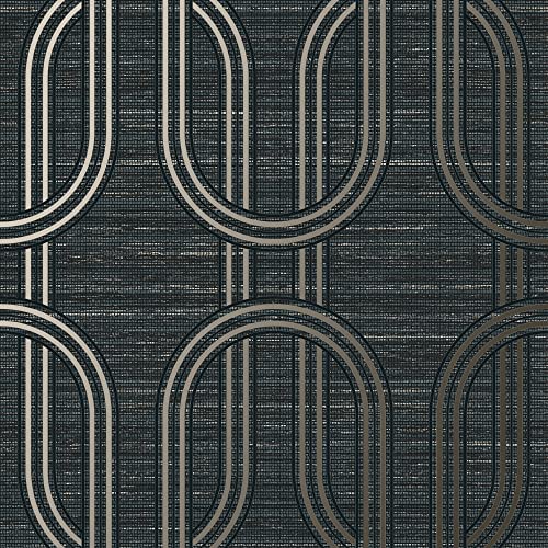 Boutique Onyx Indulgent Geometric Wallpaper