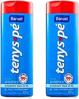2 unidades Tenys Pé Baruel Orginal Pó 100g - Talco desodorante para os pés