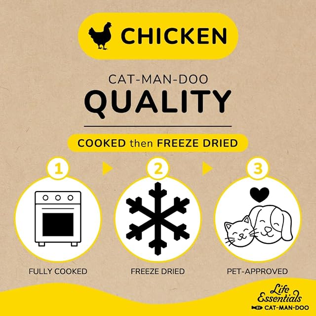 Foto 5 de 6 de Cat-Man-Doo Life Essentials Liofilizado Pollo Littles 5 oz Blanco 4pk