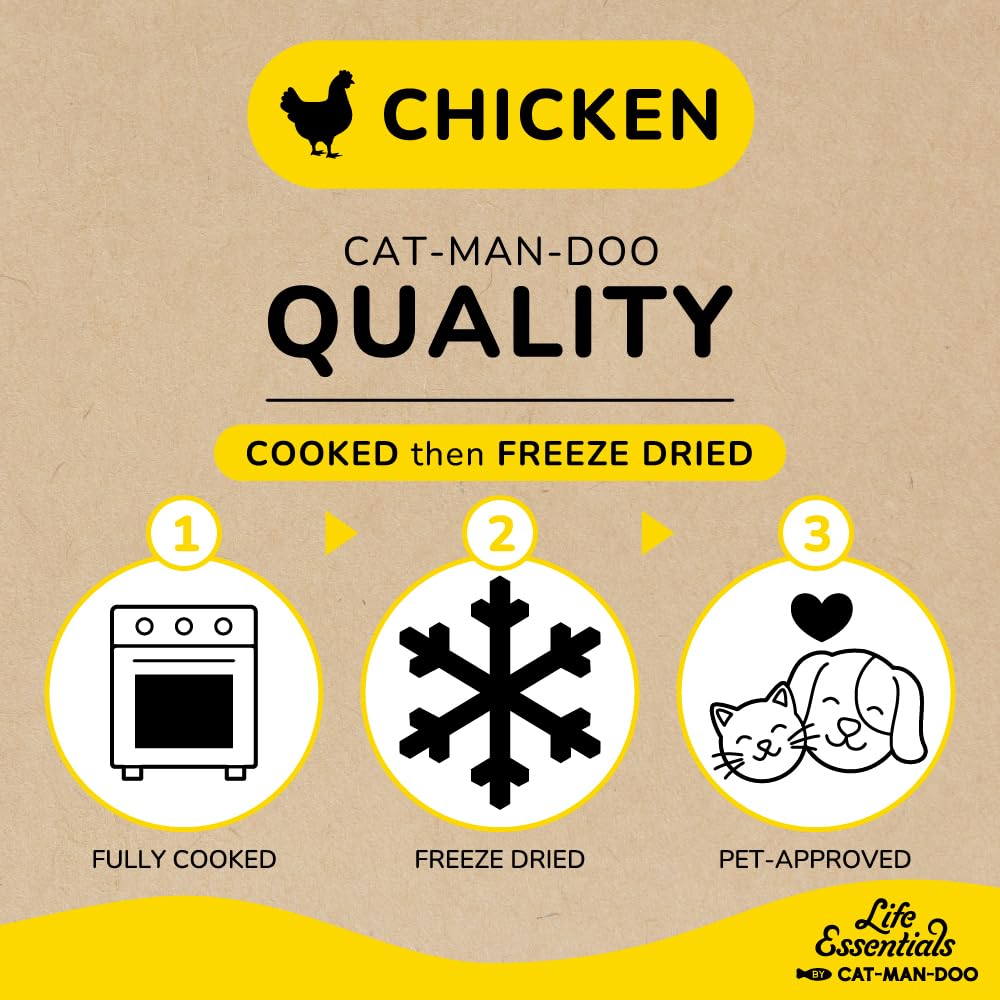 Cat-Man-Doo Getrocknete Huhn Pet Treat 5 Unzen 2pk