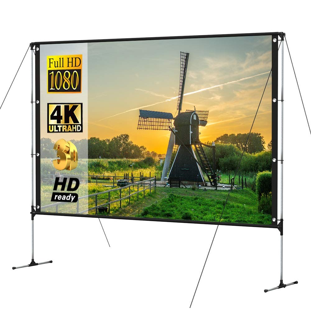 Stand de projecteur extérieur cadre 100 pouces 16:9 portable 3D - 6