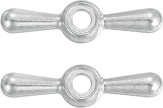 sourcing map 01-5095 - Mango en T para manguera, 2 piezas de repuesto de mango de manguera exterior de metal, broche de 16 puntos para grifo exterior (plateado)