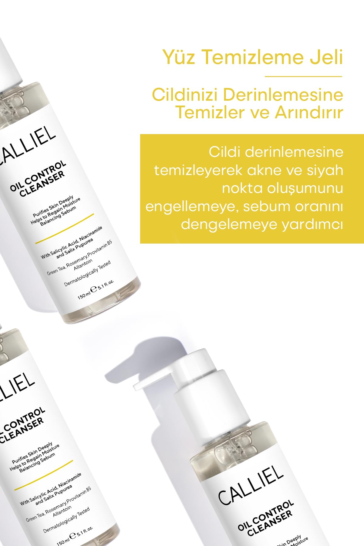 Calliel Oil Control Temizleyici 150 ml
