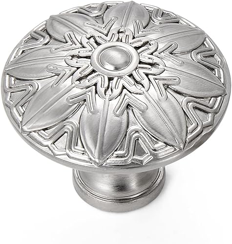 Miniatura 3 de Tiradores y perillas redondas para cajones, paquete de 10 pomos de gabinete de latón antiguo, pomos de cajón urbanos para armarios y cajones de