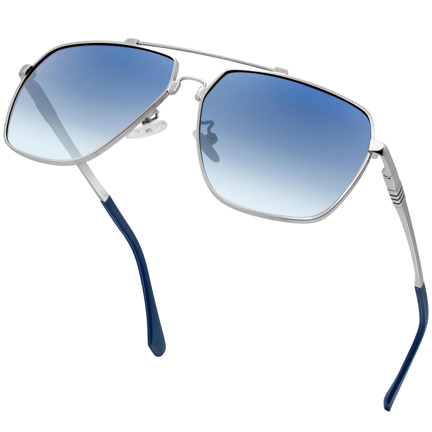 Polarized Sunglasses for Men Metal Frame Men's Sun Glasses Military Style Lightweight Fashion Shades for Womens Mens Outdoors Large Sunglass UV400 Protection