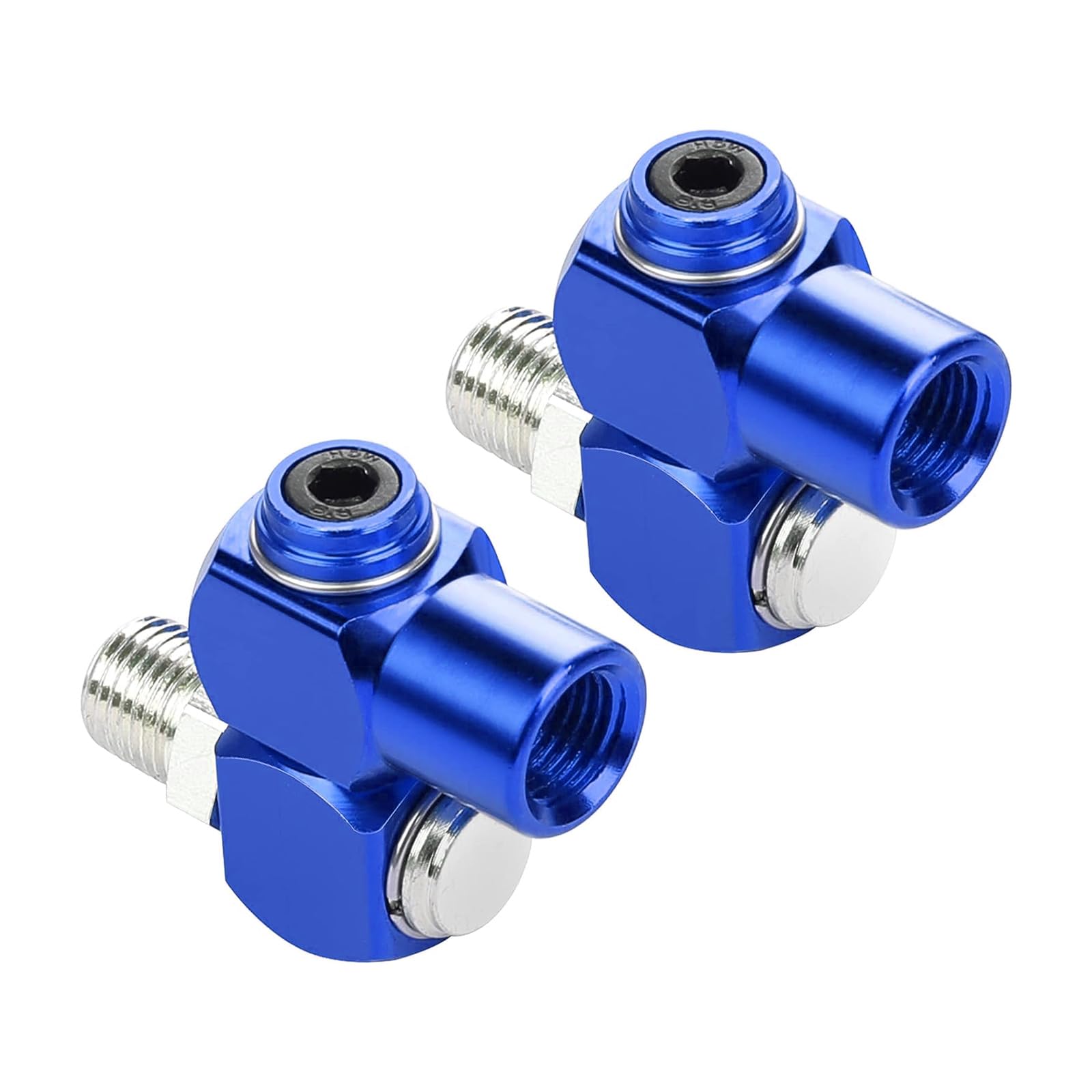 Tsophreniq Blue Upgraded Air Hose Adapter With 360 Degree Industrial Air Fittings Minimize Wear & Maximize Efficiency Hose Coupler