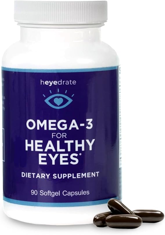Triglyceride Omega 3 Fish Oil for Healthy Eyes Supports Healthy Eyes with Optimal Ingredients - Easy to Swallow, Burpless - EPA, DHA, Omega 7 Fatty Acids - 90 Count