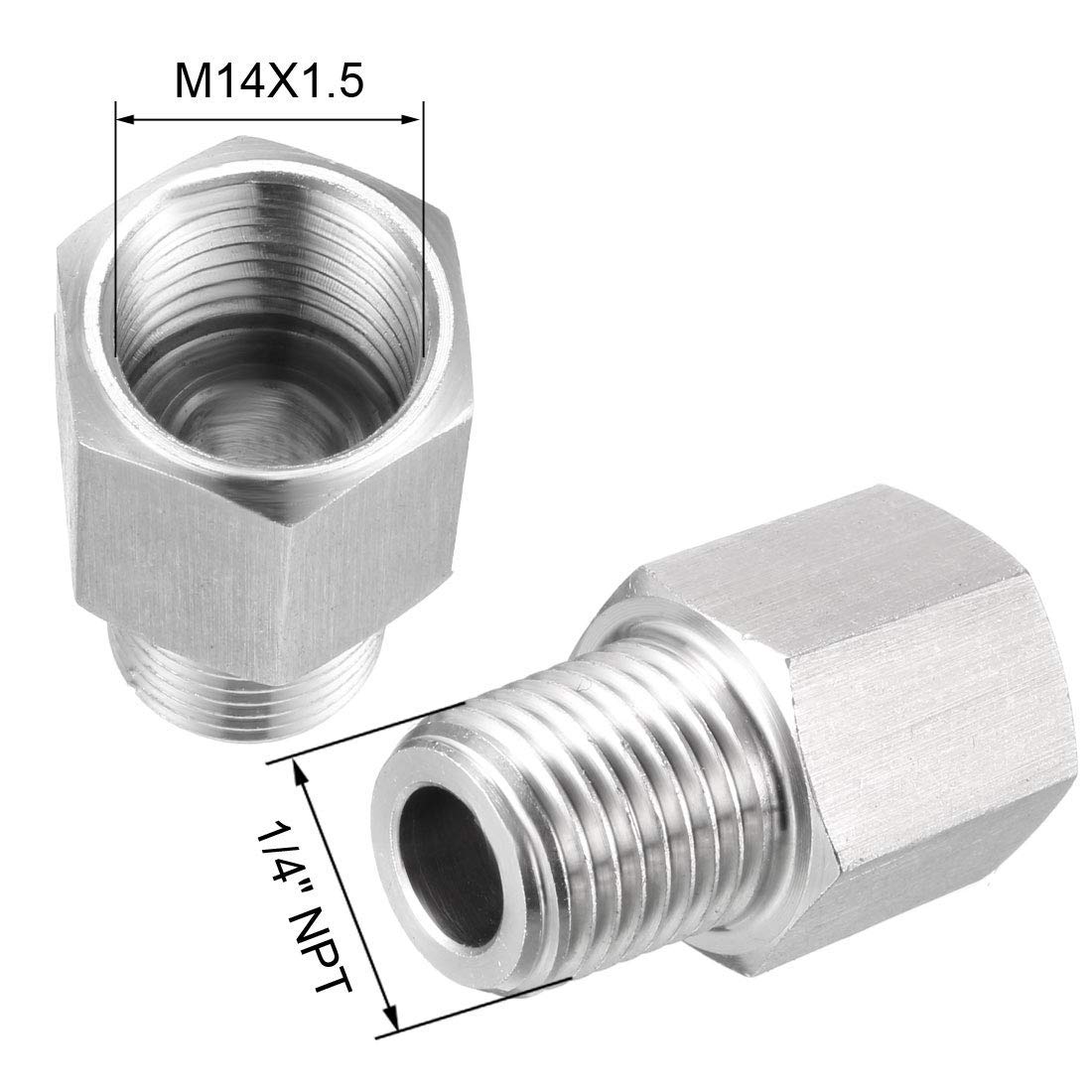 4 Adaptateurs Tuyau Laiton BSP 1/2" Femelle à 1/4" Mâle - Connecteurs Hexagonaux Pour Air, Eau, Gaz, Mazout