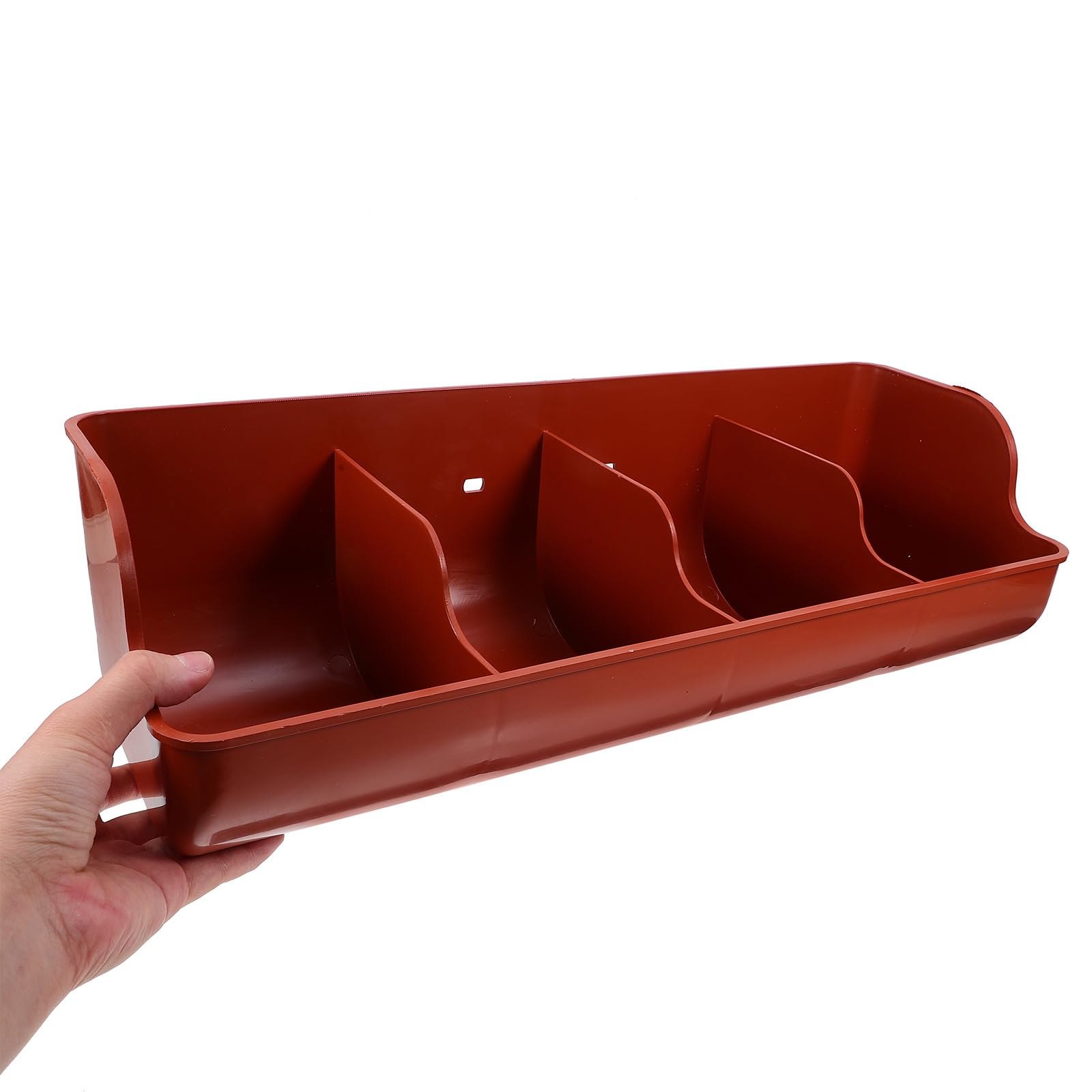 Mangeoire à Cochons à 4 Compartiments, Plastique Résistant à L’usure Chocs, pour Élevage de Ferme, Multi-fentes