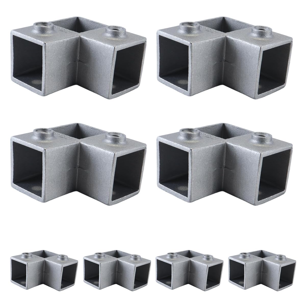 Ludom Conector De Tubo Cuadrado De 90 Grados, 3 Vías, En Forma De L, De Aleación De Aluminio, 8 Unidades