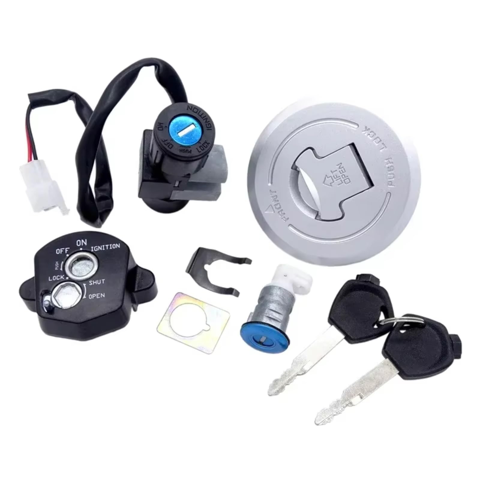 Stacyjka do motocykli CBR150R (2014-2016), CBR125RT (2012-2016) i CBR125RS (2012-2016) – łącznie z pokrywą wlewu paliwa i wyłącznikiem zapłonu