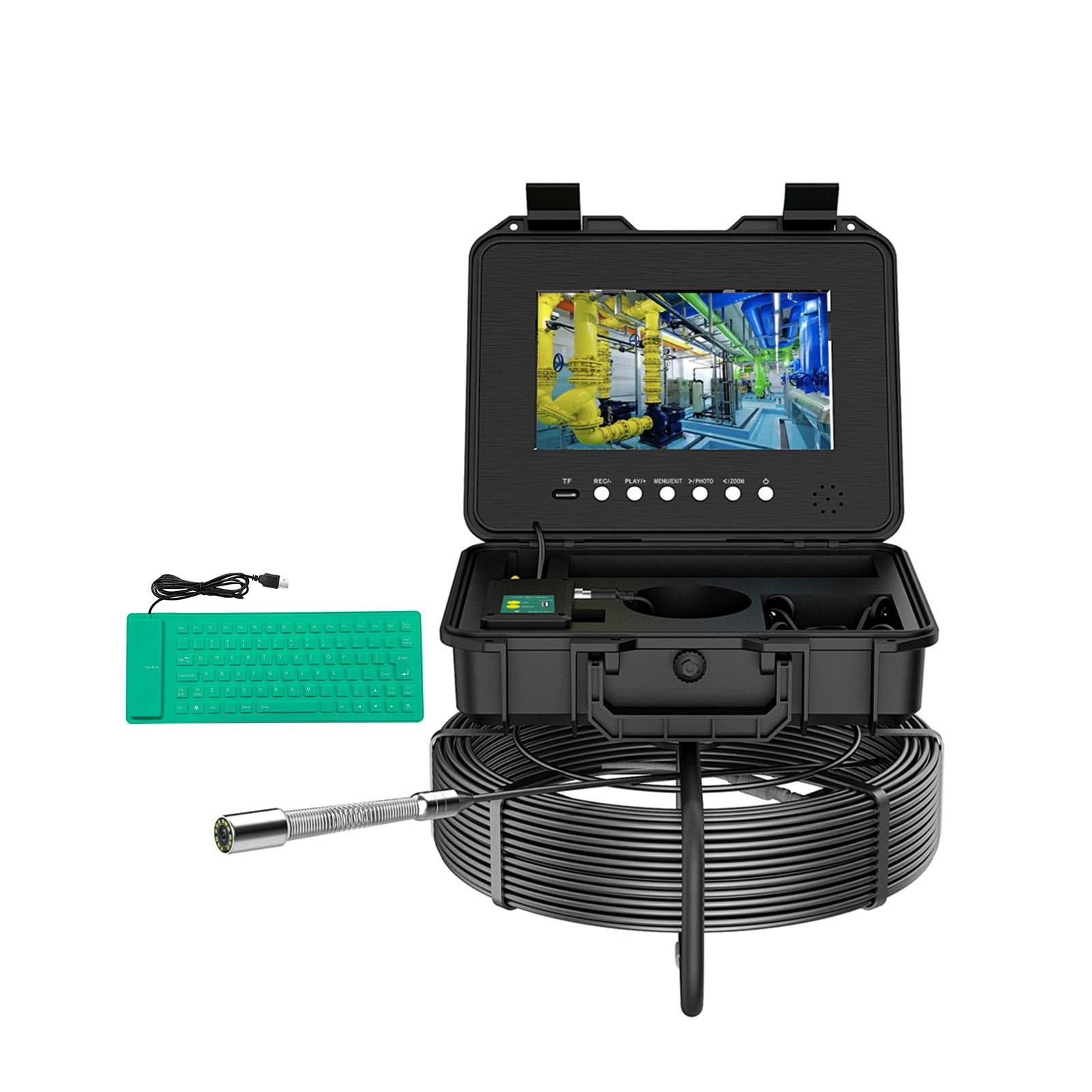 YNIYUJKL Upgraded Sewer Camera 10.1 Inch 1080P Pipeline Inspection With Dvr Video Recorder, Industrial 23Mm Fiberglass Cable,20M