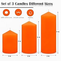 Vista 49 de Unscented 3x4 3x6 3x8 Inch Pink Pillar Candles, 3 Packs Dripless Long Lasting Large Solid Pastel Colored Different Sizes Cylinder Column Candles for