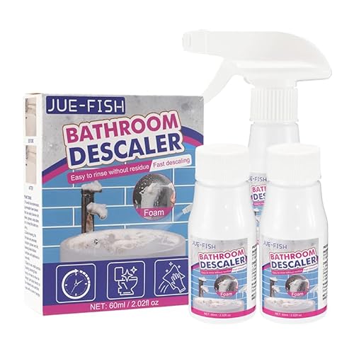 Renlixtor 2PCS Bathroom Descaler Foam Spray, Fast-Acting Limescale Cleaner- 2.02 fl oz
