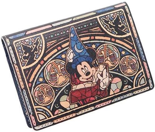 Amazon ミッキー 魔法の帽子 本革 定期入れ レザー 2つ折り パスケース ステンドグラスファンタジア ディズニー 定期入れ Amazon ミッキー 魔法の帽子 本革 定期入れ レザー 2つ折り パスケース ステンドグラスファンタジア ディズニー 定期入れ