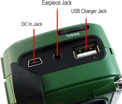 Miniatura 3 de NAUTIG Hand Crank Power Radio, Hand Crank Emergency Outdoor Multi-Band AMFMSW Solar Hand Crank Rechargeable Torch Radio Rechargeable Treasure