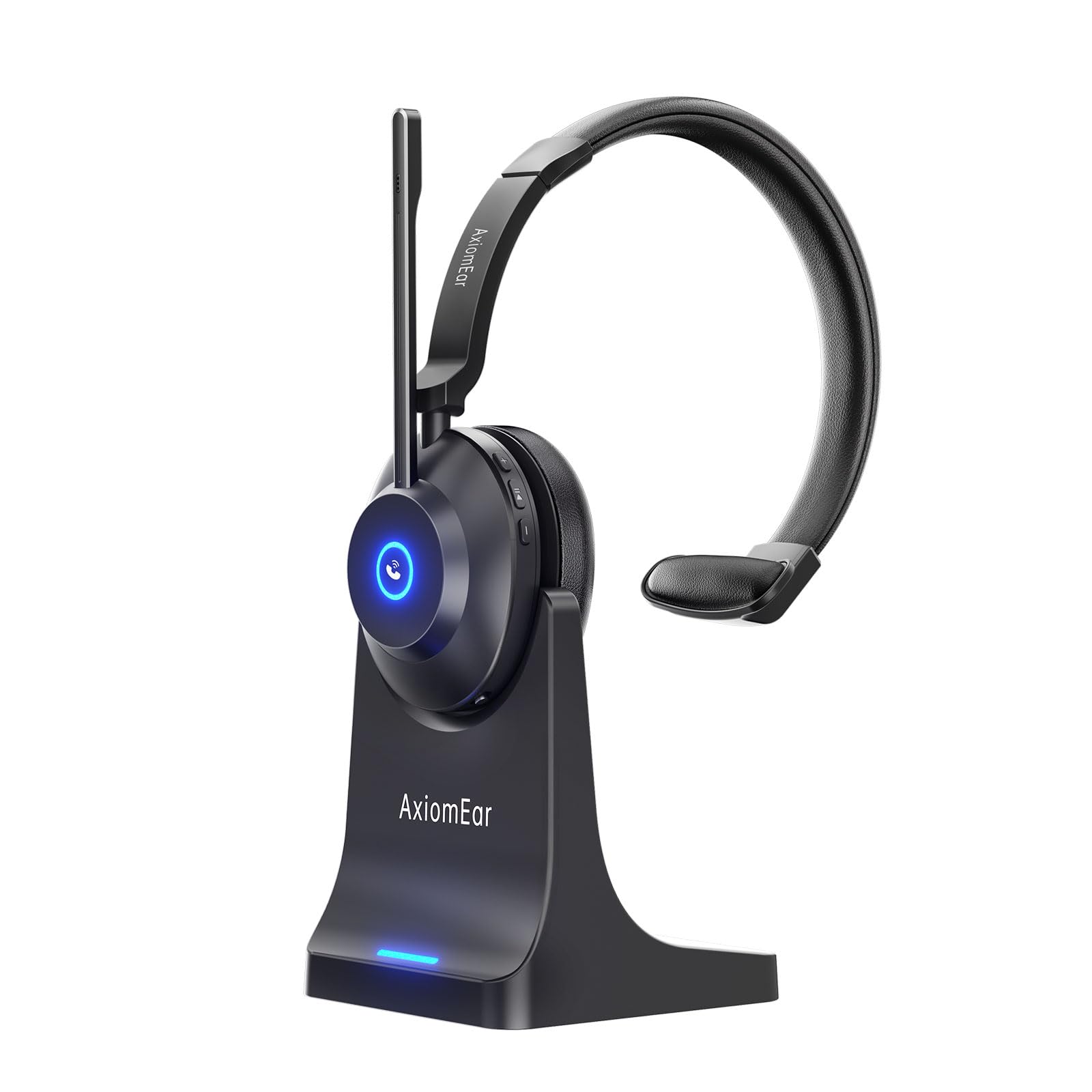 Bluetooth Wireless Headset with Mic for Work, Advanced Noise Reduction Microphone, Clear Calls - Comfortable On-Ear Headphones, Bluetooth 5.3, Applicable to PC, Zoom(Without USB Dongle)-image-17