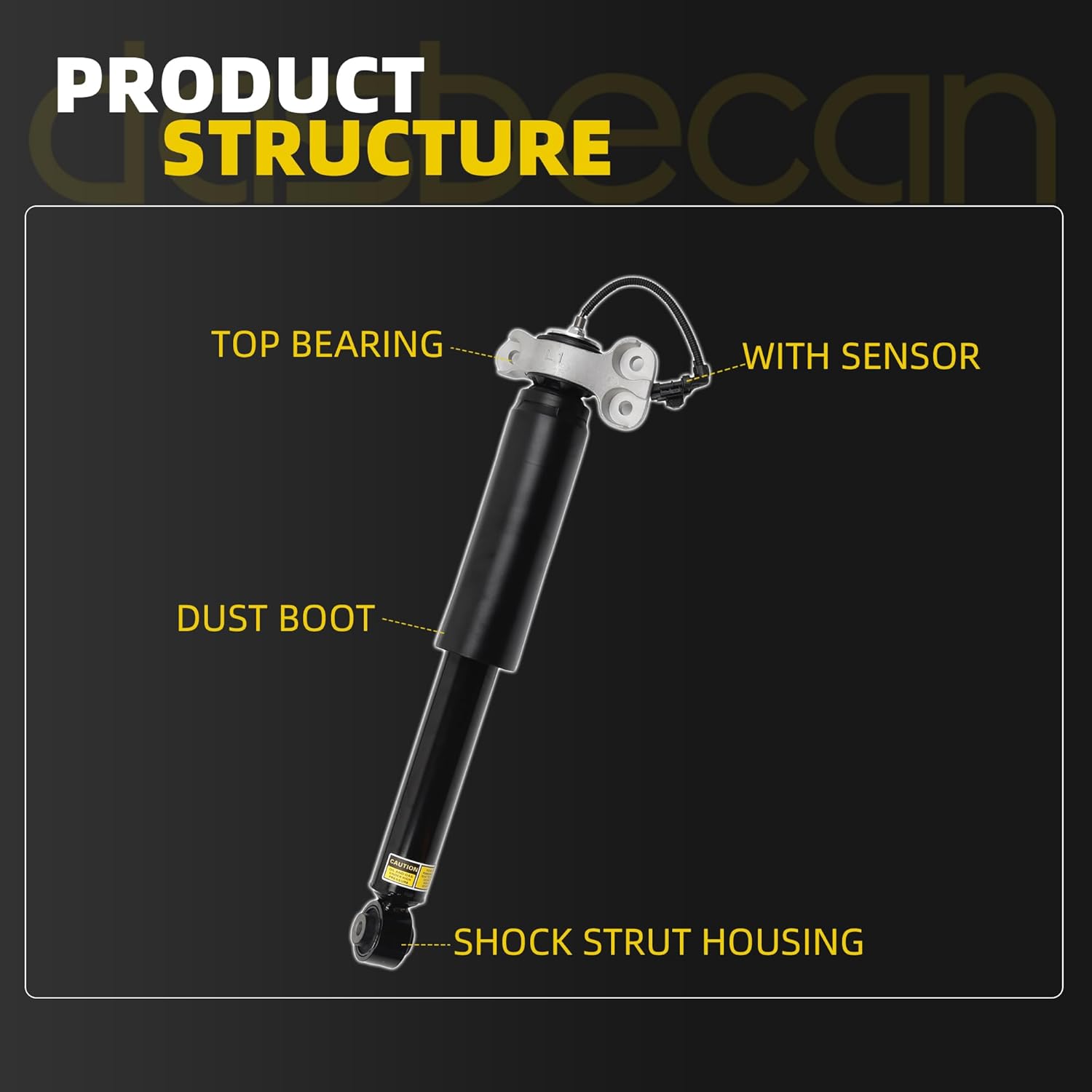 Dasbecan 84230453 Rear Shock Absorber with Electric Left & Right Pair Compatible with Cadillac CTS ATS 2013-2020 OEM Replaces 84230447 84230450 84230448 84230454 2PCS with Upper Mount