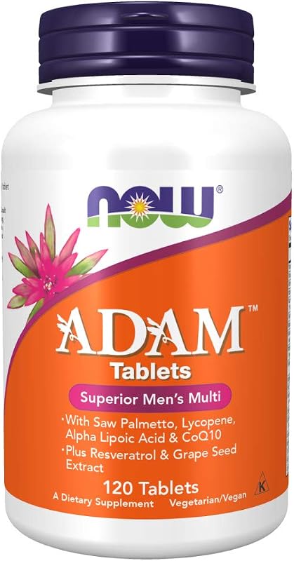 Now Foods Adam Men's Múltiples vitaminas 120 tabletas