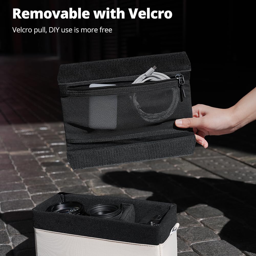 AMBITFUL D1 Cube Insert d'appareil photo, organiseur rembourré avec séparateurs pour appareil photo numérique sans miroir, noir/abricot (noir, M (5,2 L))