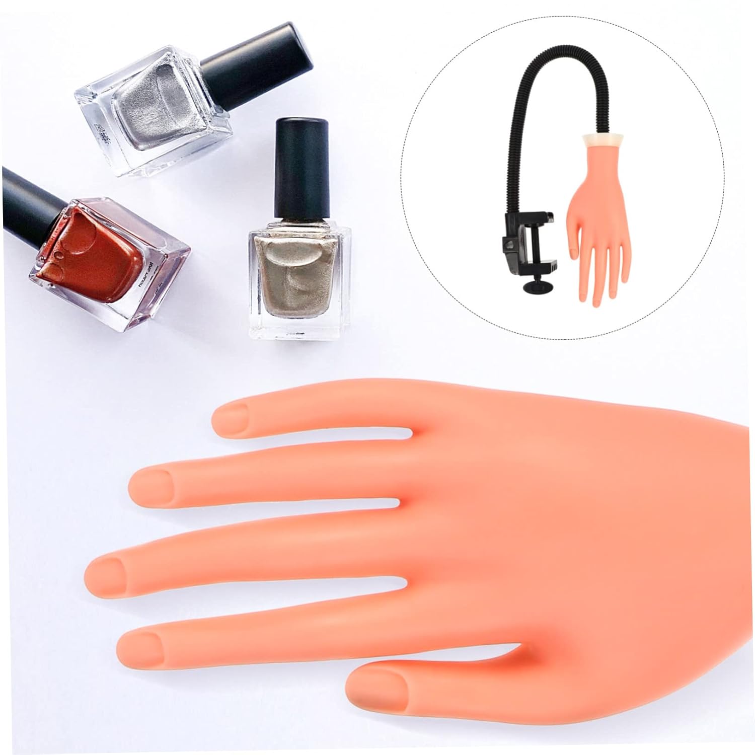 Quality Nail Art Practice Hand Movable Fake Hand Model for Salon Artists