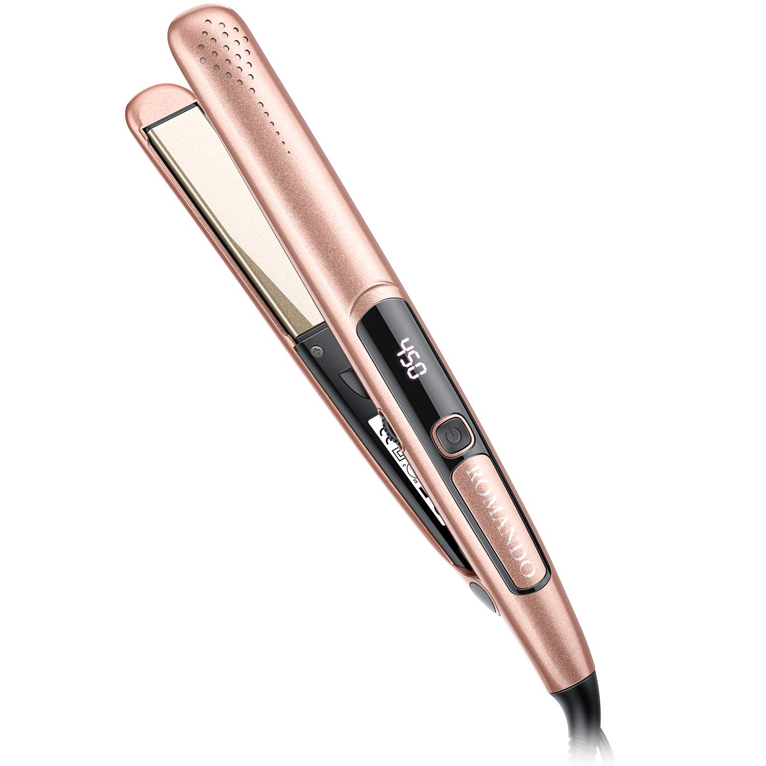 ROMANDO Hair Straightener, Flat Iron Hair Straightener and Curler, Professional Hair Straightener Flat Iron, Flat Iron for Black Women Hair