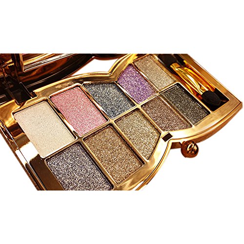 TOOGOO(R) Diamond Bright Colorful Makeup Eye Shadow Super Make Up Set Flash Glitter Eyeshadow Palette With Brush(2#)