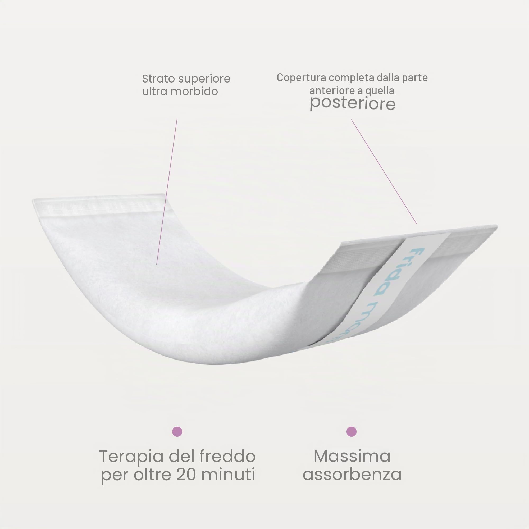 Frida Mom Assorbenti 2 in 1 per il post-parto, Assorbenti postpartum refrigeranti per Terapia del freddo con Ghiaccio istantaneo, 8 pezzi + 2 intimo monouso