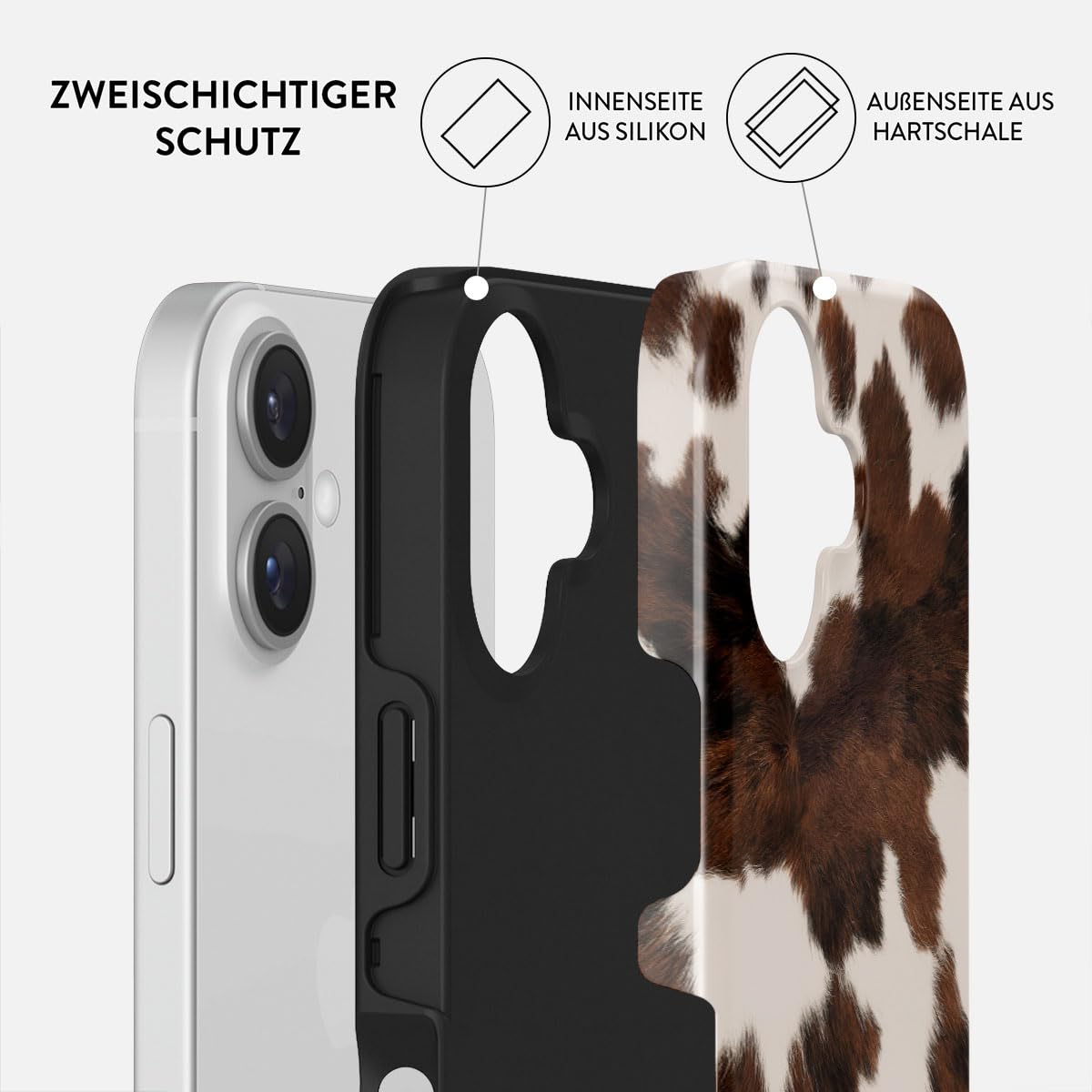 BURGA Handyhülle für iPhone 16 Plus – Unisex Hybrid-Schutzhülle mit stoßdämpfendem TPU & kratzfester Außenschale, erhöhter Displayrand, MagSafe-kompatibel, kabelloses Laden, stylisches Design