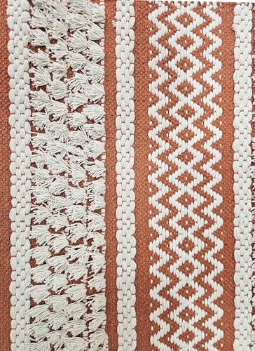 Image of Premium Cotton Runner Rug - 2x5 ft Lightweight Carpet for Indoor & Outdoor Use, Ideal for Narrow Spaces