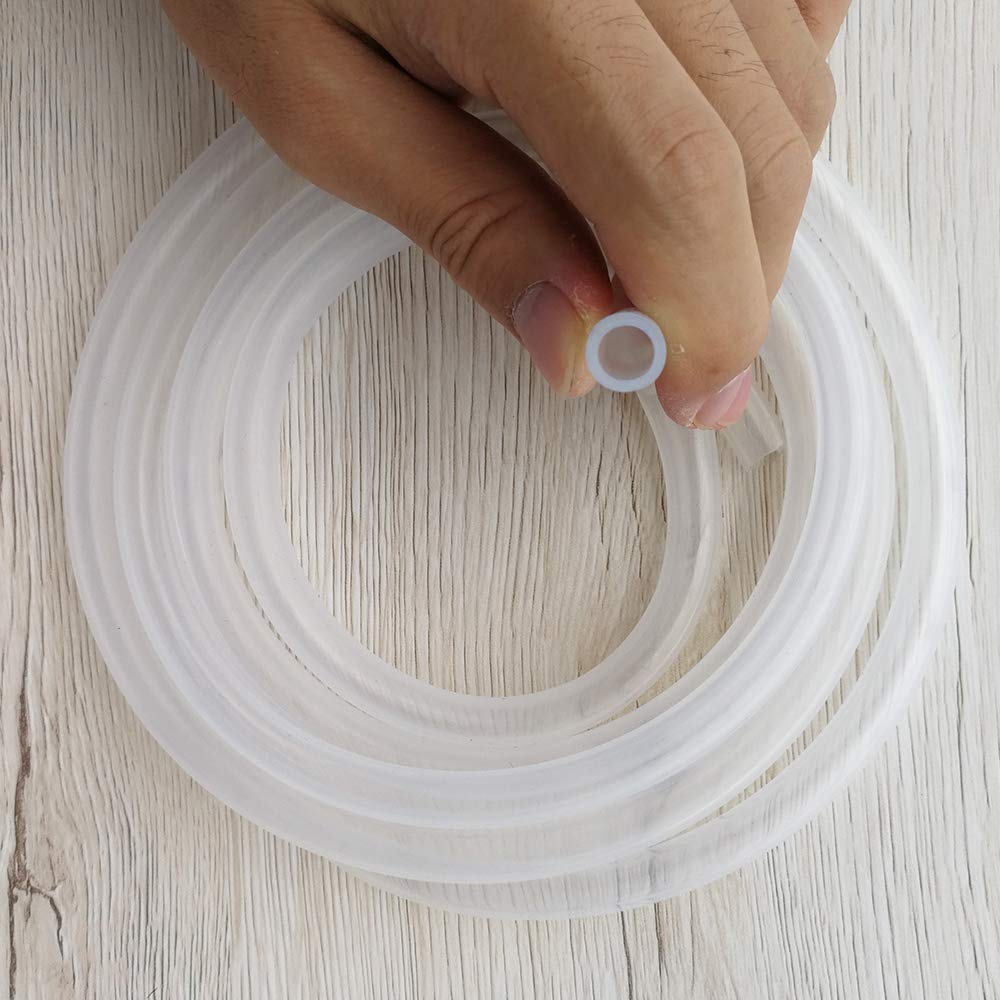 Yesallwas Silikonschlauch 8x12mm, 1m Lang – Transparent, Flexibel, Hitzebeständig Bis 200°C Für Aquarium & Pumpen
