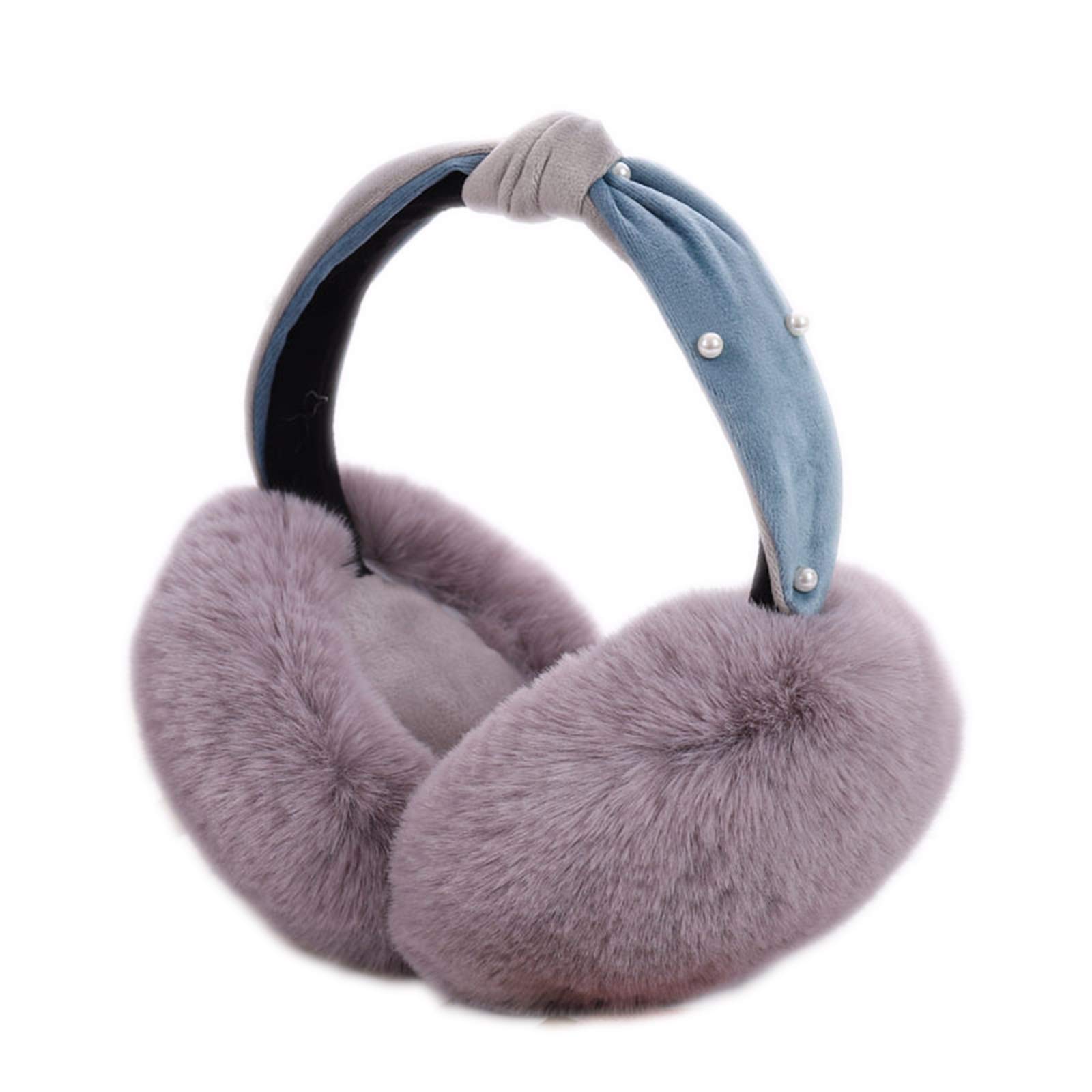 SUNNEE Soft Winter Warm Ear Muffs - Women Foldable Headband Earmuffs Furry Fleece Ear Covers for Cold Weather