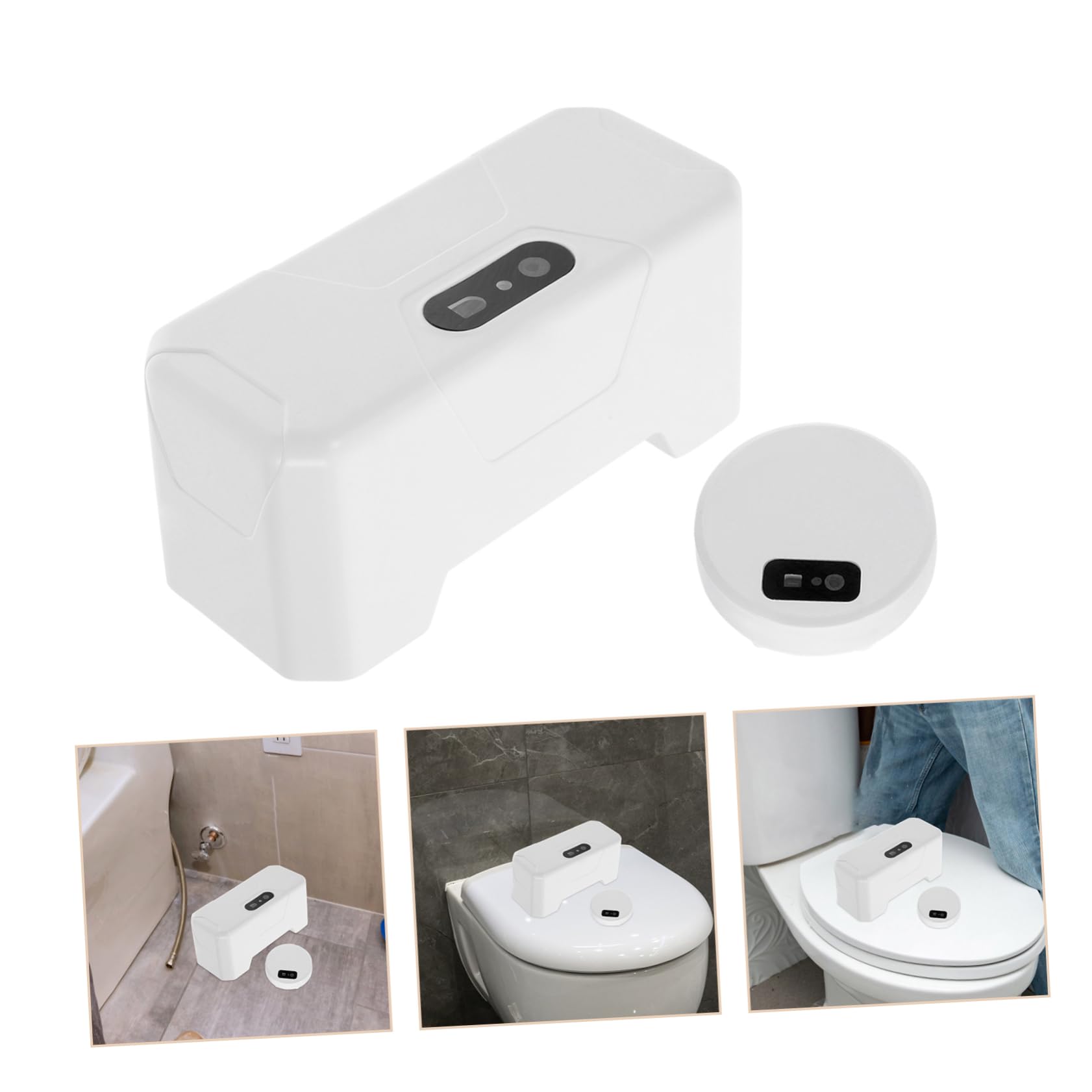 ULTECHNOVO Cisterna De Inodoro Inteligente Sin con Sensor Infrarrojo para Uso Doméstico Descarga Automática De Alta Tecnología Fácil De Instalar