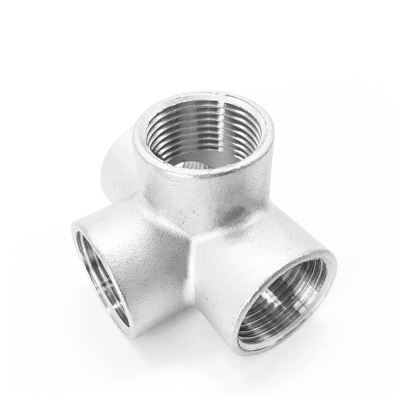 LIUCH 1/4" 3/8" 1/2" 3/4" 1" 1-1/4" 1-1/2" 2" Femmina 3 4 5 Modi Angolo Croce in Acciaio Inox 304 Raccordo Connettore Acqua Gas(4 Ways,BSPT Female_2")
