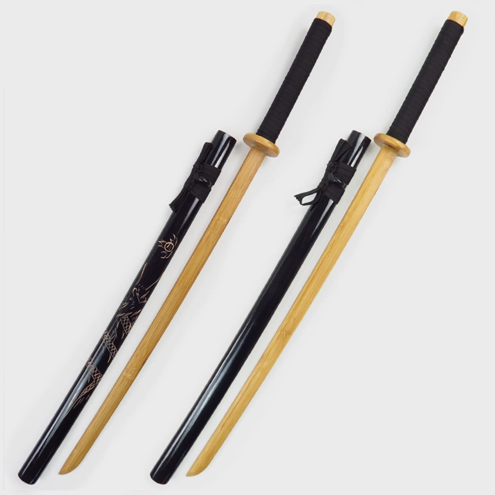 Bokken de Bambú Natural Hecho a Mano 102cm Espada Samurái de Madera para Entrenamiento Kendo y Decoración
