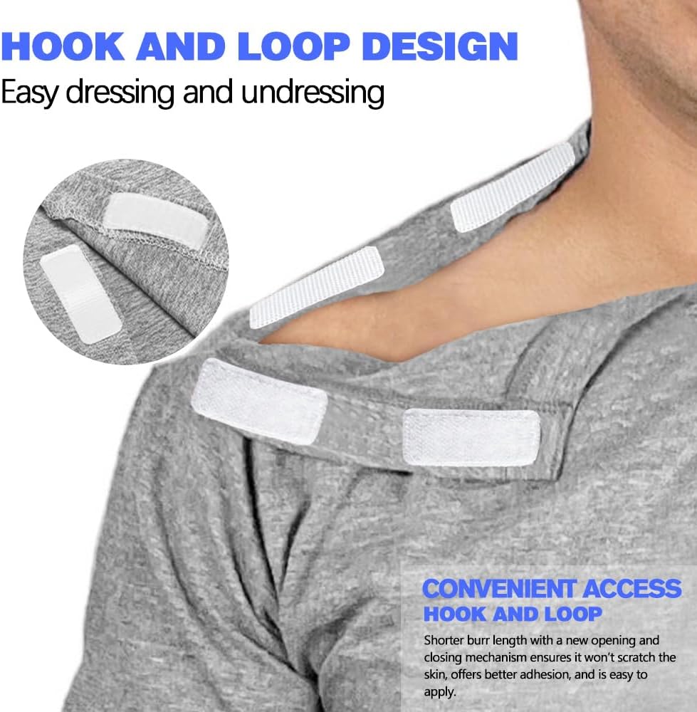 Unisex Post Shoulder Surgery Shirts for Women with All Access Stick On Fasteners Recovery Tear Away Chemo Clothing - Image 2