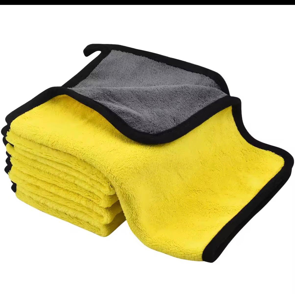 Premium 600 GSM Microfiber Cleaning Cloth (30x40 cm) Ultra Soft, Highly Absorbent Lint-Free Multipurpose Towel for Car Detailing Kitchen Cleaning Home & Glass Surface Reusable Cleaning Cloth (Yellow)-image-45