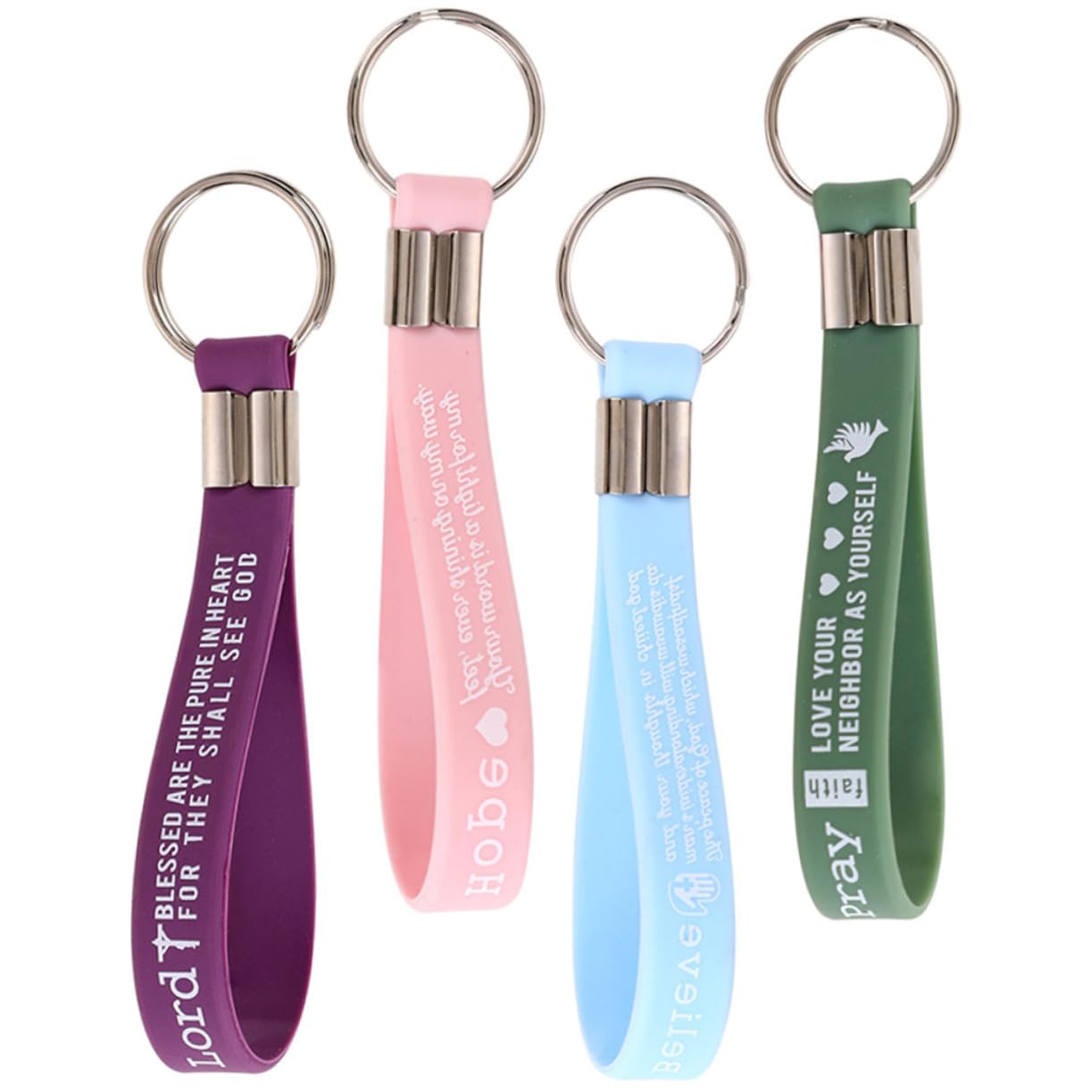 Yardwe 8 Piezas Llavero De La Biblia Llaveros Cristianos Para Mujer s Religiosos De La Biblia Para Mujer Flexible Miss Decoraciones Gel