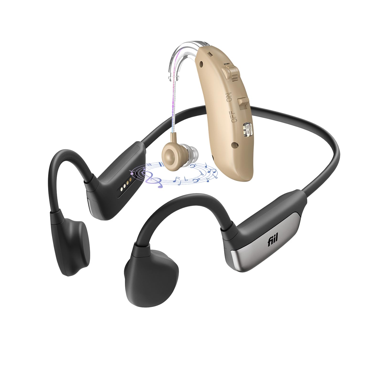 Amazon.co.jp: FIIL 集音器 骨伝導 高齢者 しゅうおんき BT5.3 耳に