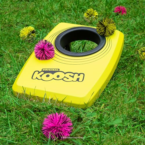 Image of Koosh Cornhole Set for Kids, Outdoor Toys for Kids, Koosh Balls Included | Perfect for Beginners, Preschool Toys, Easy Storage, 1 Kornhole Board, 6 Koosh Balls Included, Screen-Free, Holiday Game