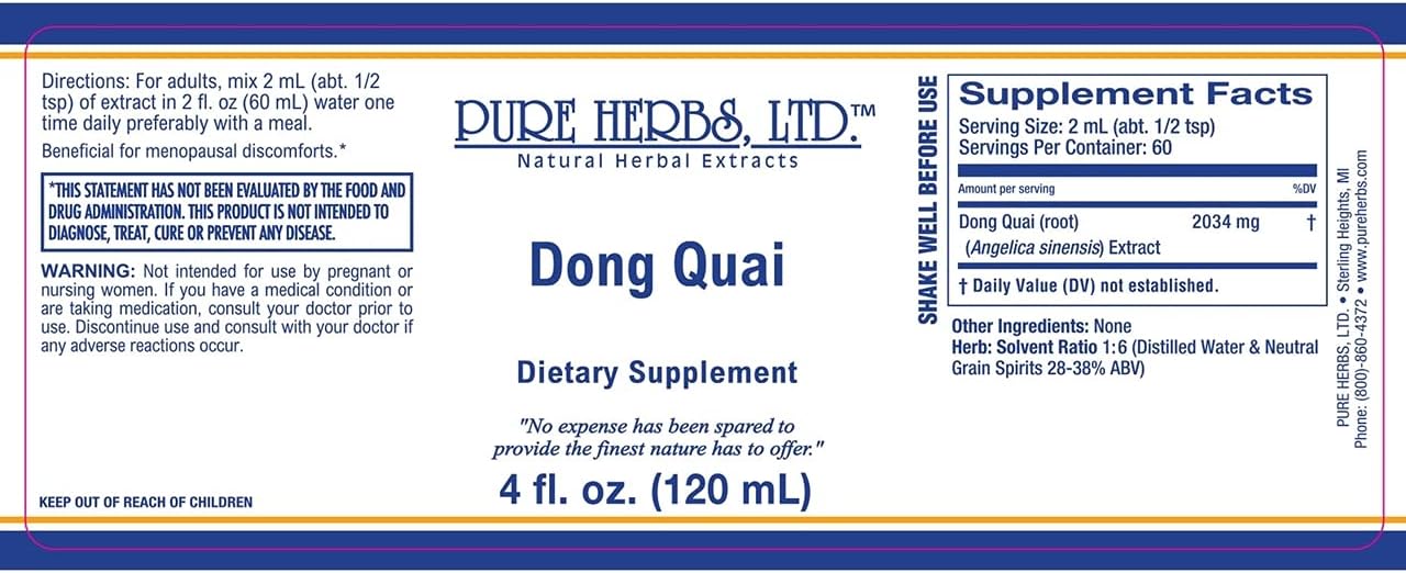 Pure Herbs, Ltd. Dong Quai (4 oz.)