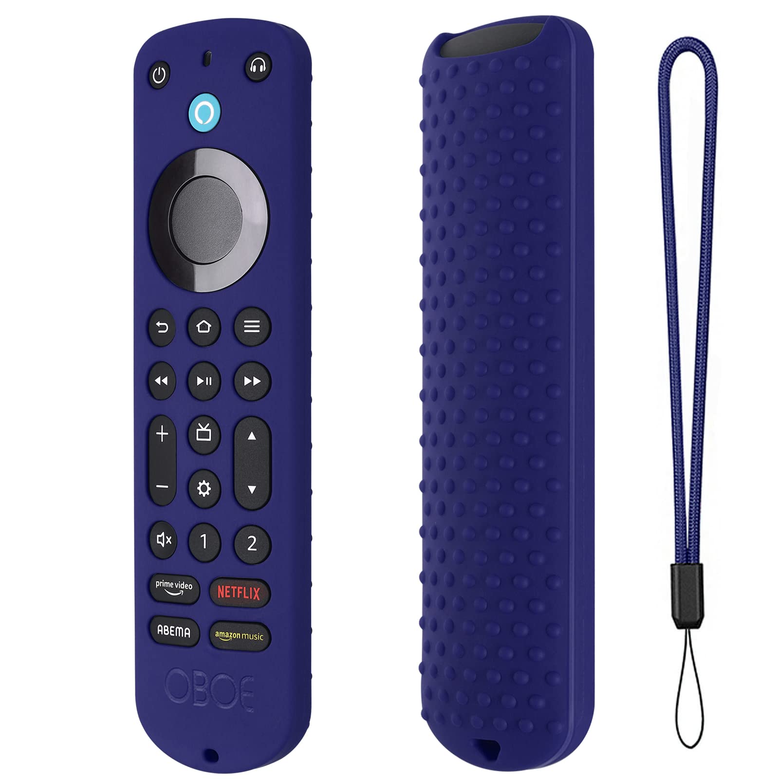 Oboe Silicone TV Remote Cover Compatible with Fire Tv Alexa Voice Remote Pro Case with Remote Loop (Dark Blue)[Remote NOT Included] (B0BX4BBSB8) Amazon Price History, Amazon Price Tracker