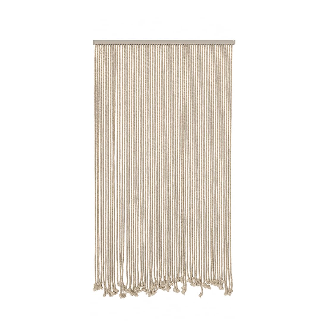 Acomoda Textil – Cortina para Puerta de Algodón 90x200 cm para Terraza, Jardín, Balcón y Patio. Panel con Barra de Madera Interior y Exterior Antimoscas e Insectos de Facil Instalación.