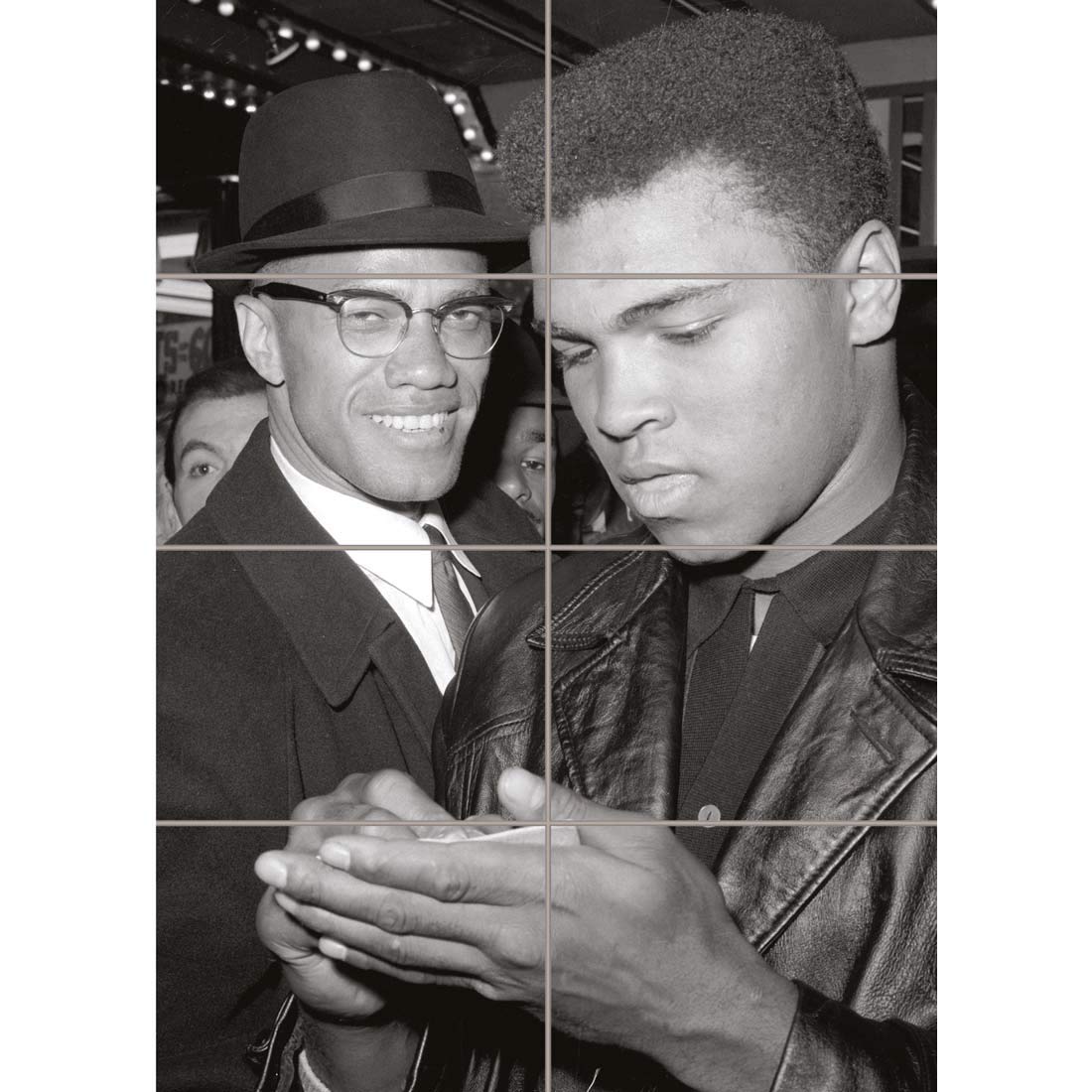 Doppelganger33 LTD Malcolm X Muhammed Ali Meet - 1964 Wall Art Multi Panel Poster Print 33x47 inches