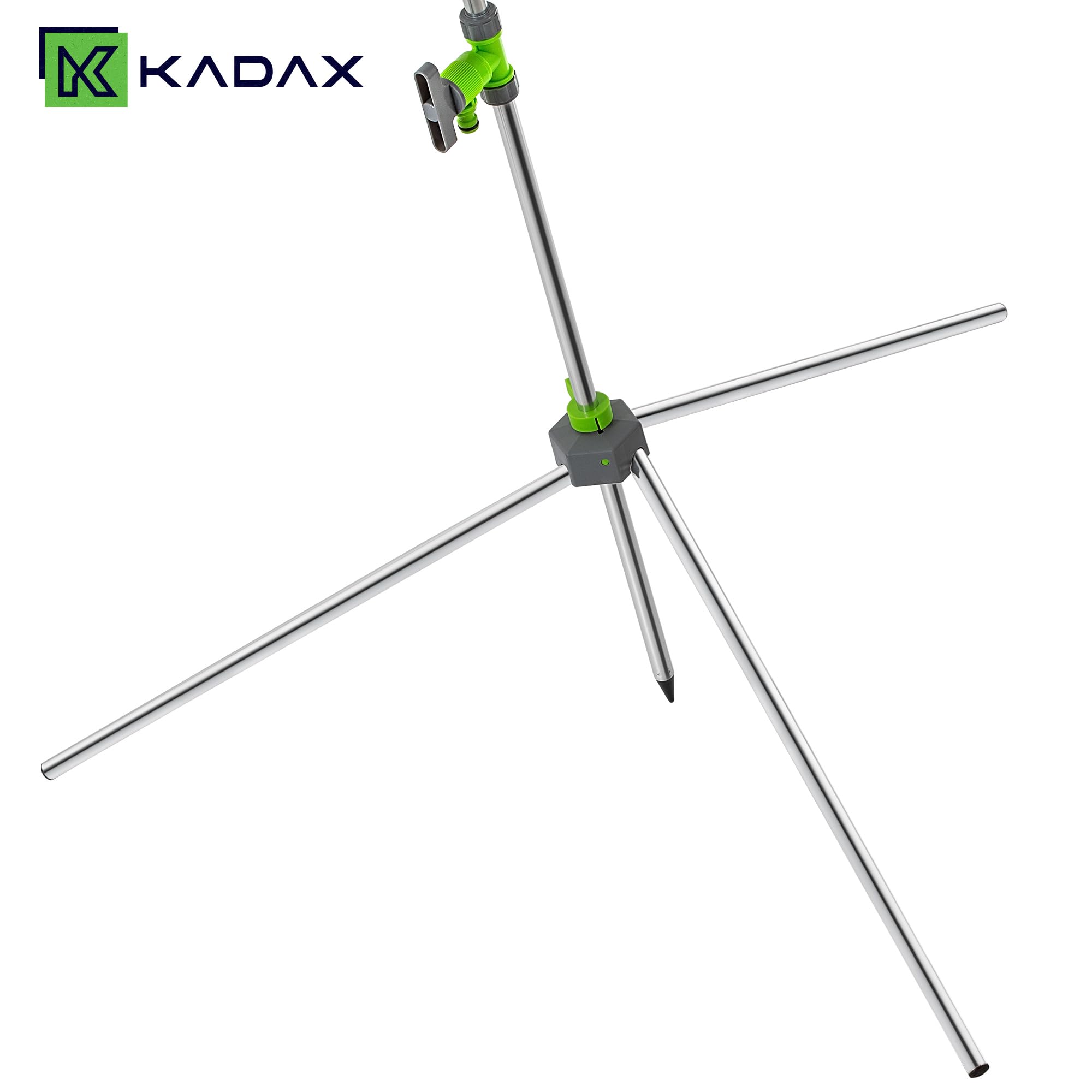 KADAX Douche de jardin réglable en hauteur 145-220 cm, douche extérieure avec raccord de 1/2 pouce pour tuyau d'arrosage de jardin, douche de camping en aluminium, douche au sol pour jardin et camping