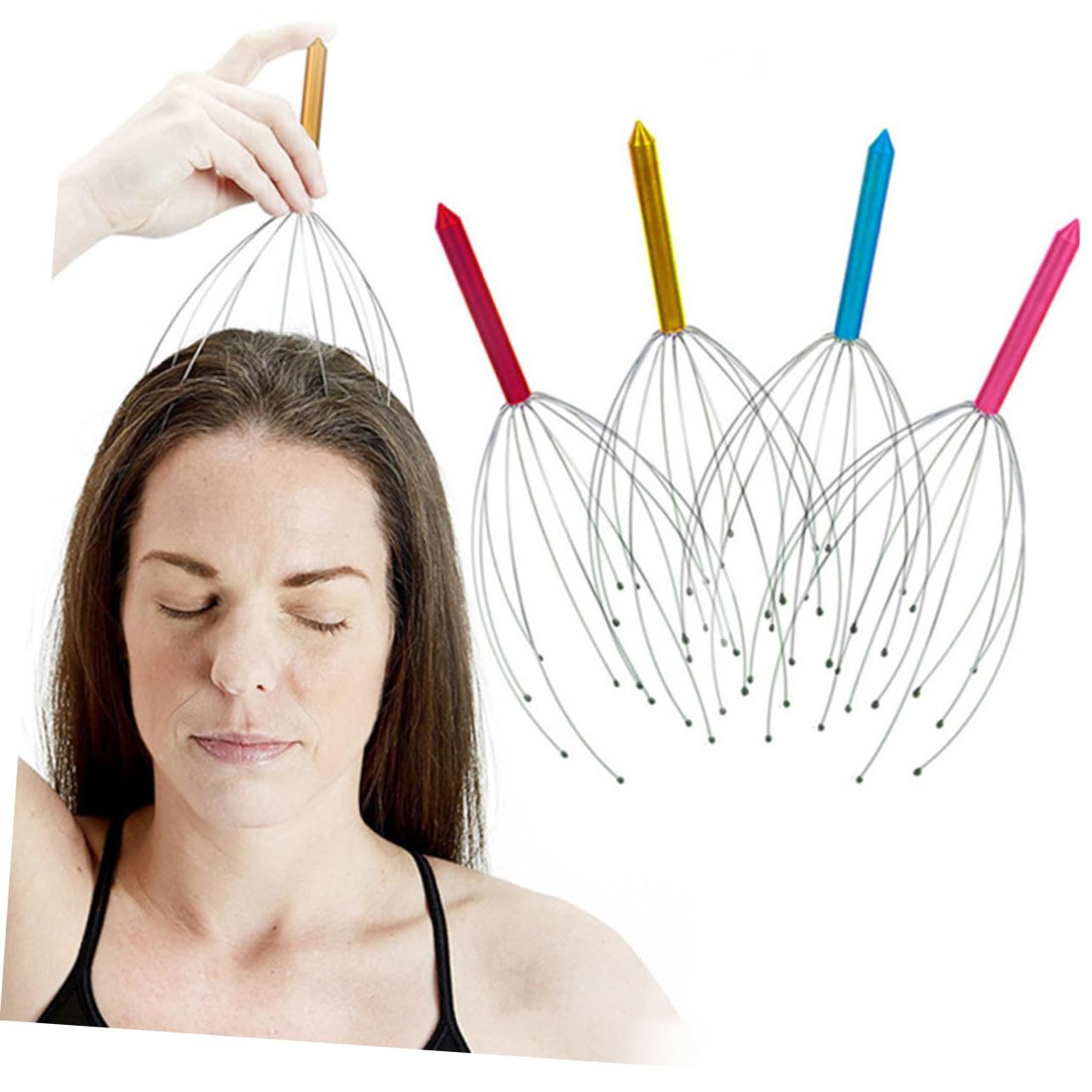 COLLBATH 3sets Octopus Kopfhaut Massage Werkzeug Tragbare Handheld Für Familie Und Freunde 4 Stücke * 3