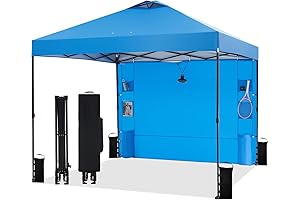 10'x10' One-Person Pop-Up Tent with Waterproof Sidewall