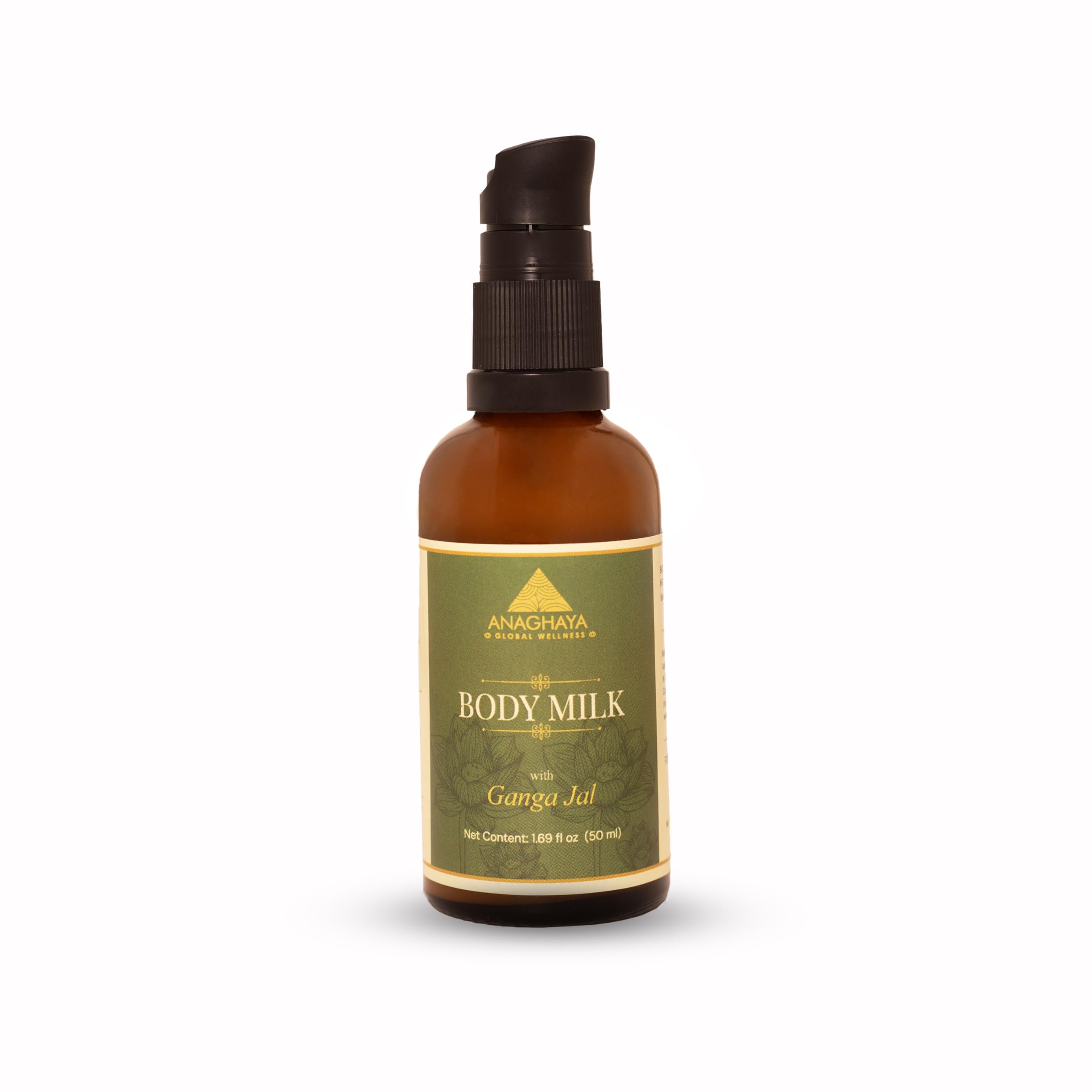 Body Hydrating Milk for Dry Skin - Daily Moisturizing Lotion with Ganges Water & A2 Clarified Butter, 1.69 fl oz | Softens Skin, Fast Absorbing, Lightweight, Non-Greasy, 100% Natural Ayurvedic Product