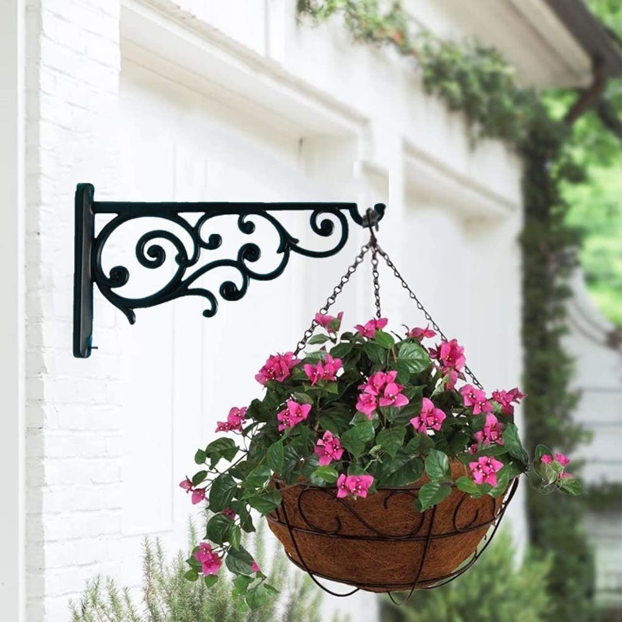 REAL ECO STAR Metal Wall Hook Hanging Plant Bracket | Decorative Straight Plant,Hanger for Pots, Bird Feeders, Planters, Lanterns, Cotton, Wind Chimes Indoor and Outdoor (Pack of 1, Black 39) (B0D87LBBSM) Amazon Price History, Amazon Price Tracker